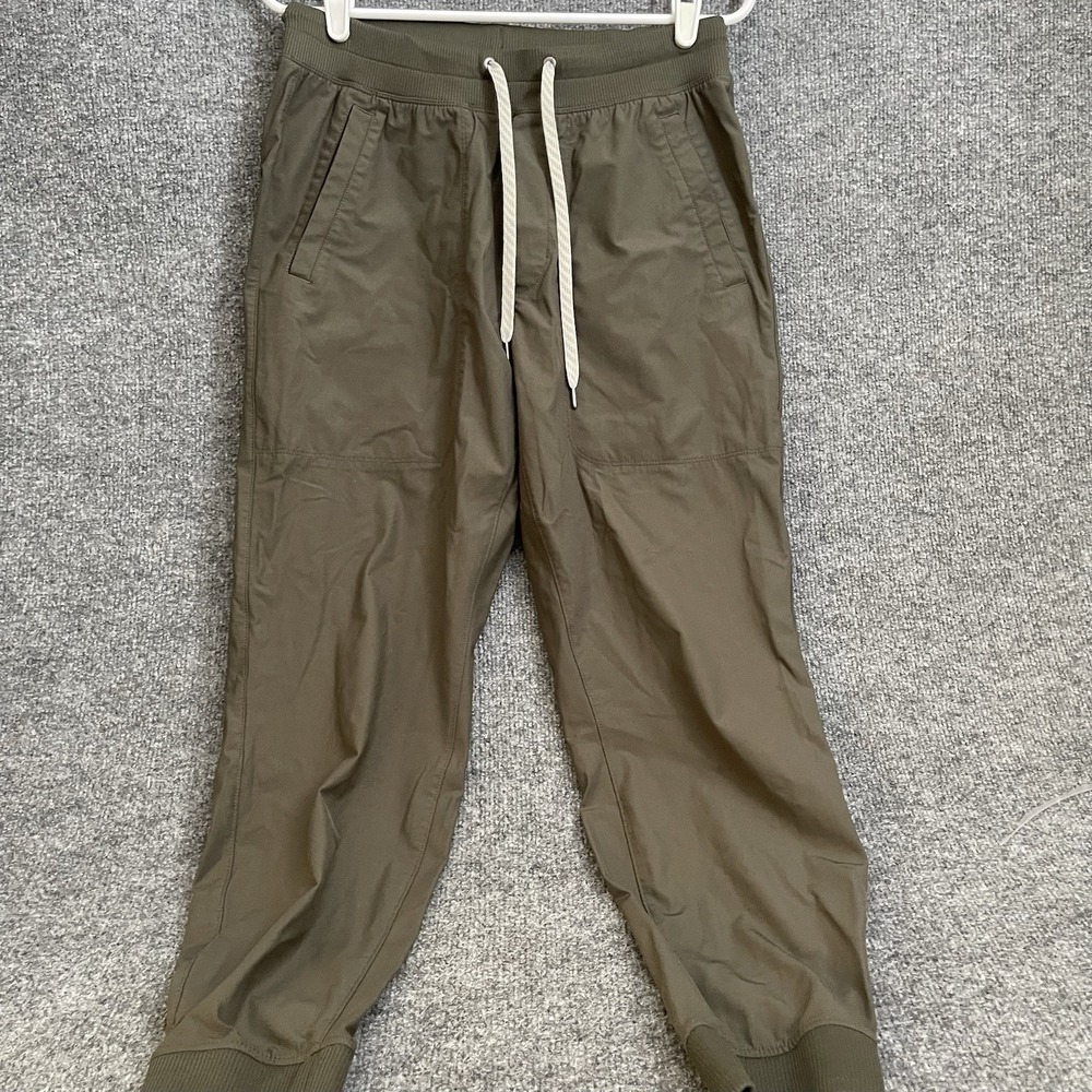 Vuori Elastic Waist Pants Mens Medium Green Drawstring Pockets V436